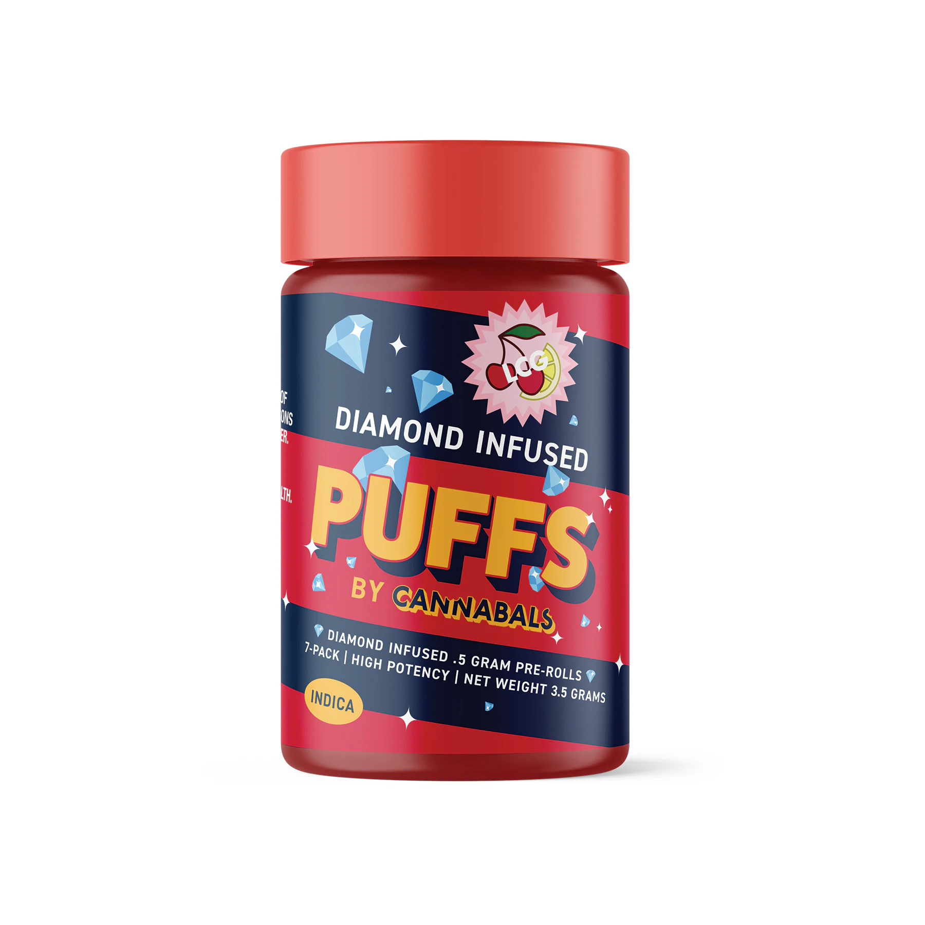 Puffs - Puffs | Lemon Cherry Gelato 7pk | Diamond Infused | Preroll | 3.5g Main Image