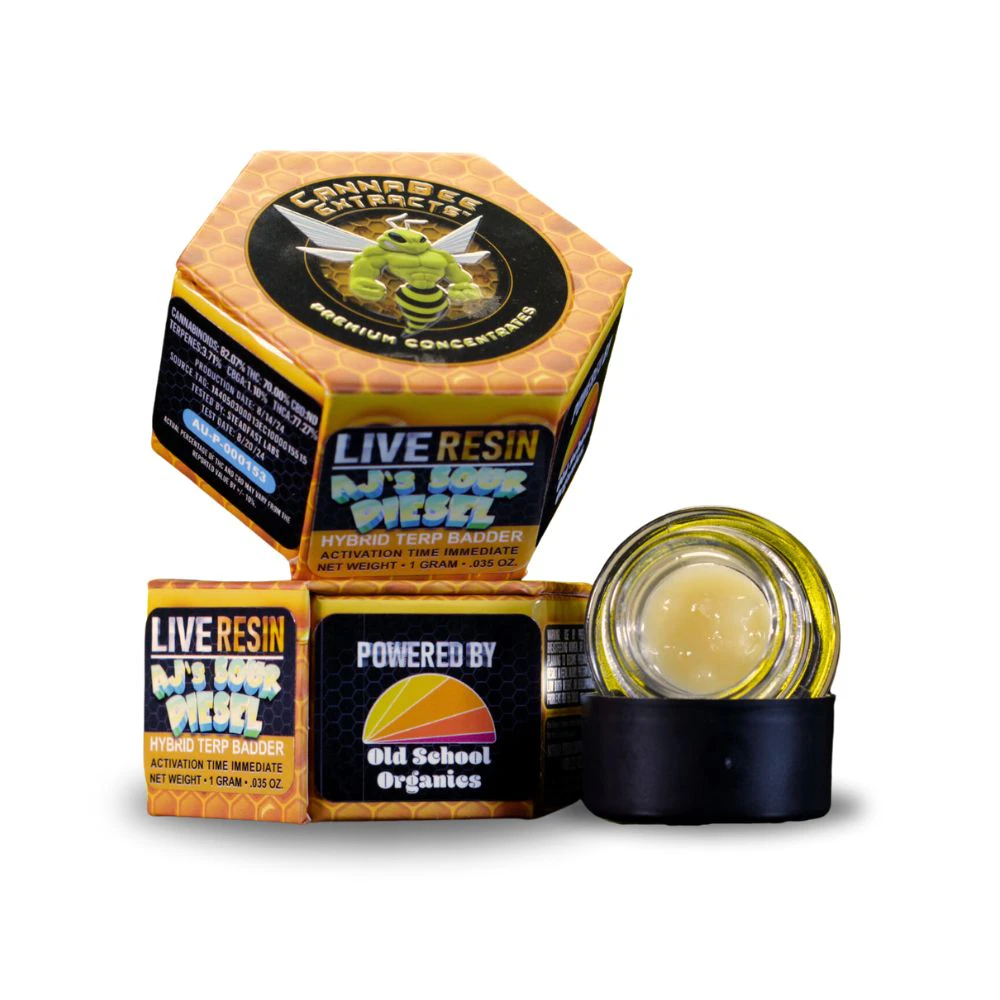 Cannabee Extracts - AJ's Sour Diesel 1g Live Resin Terp Badder - CANNABEE EXTRACTS Main Image
