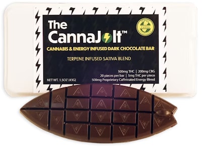Jersey Canna - Edibles | Inclusion Gourmet | Cannajolt | Energy Bar | Belgian Dark Chocolate | 100mg