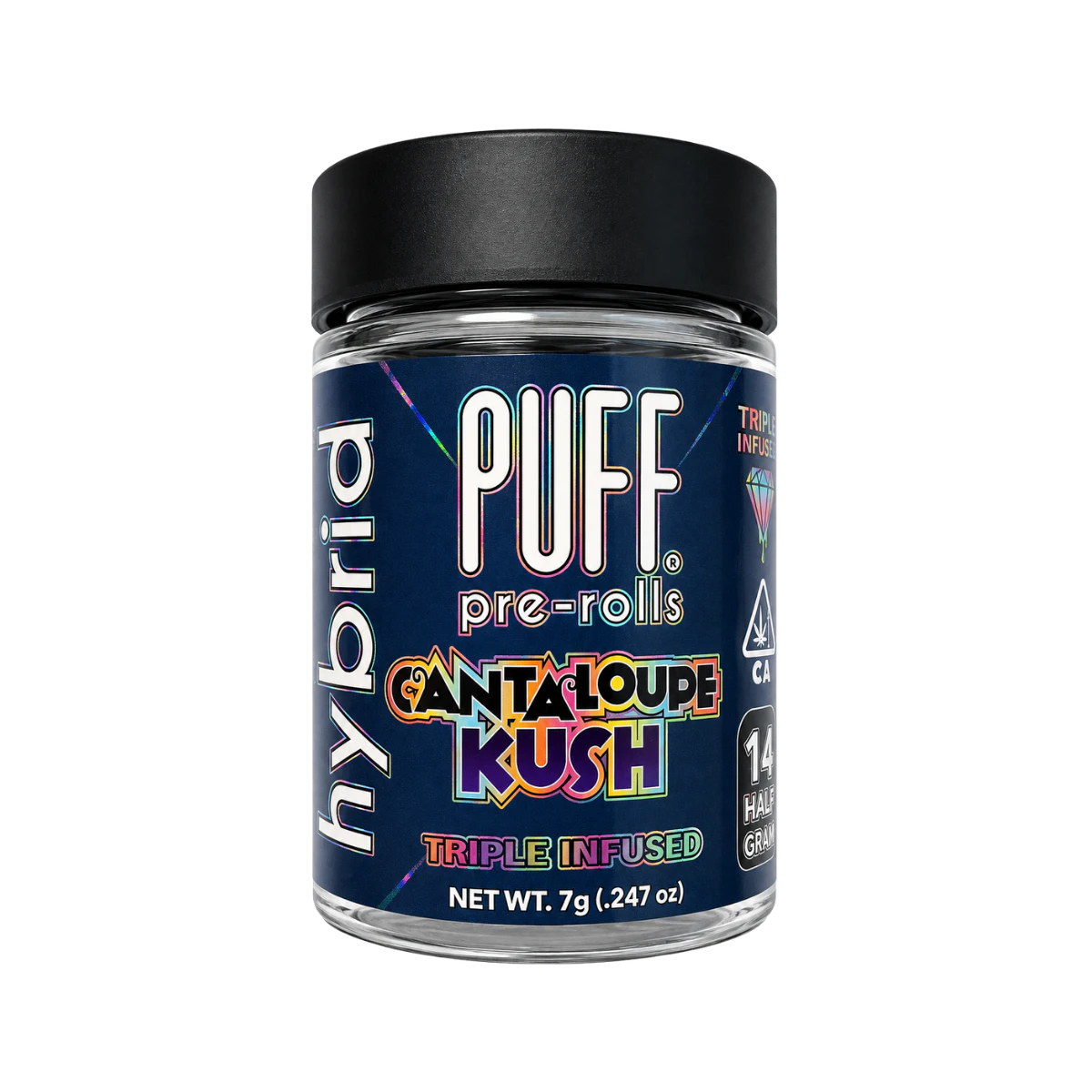 PUFF - Cantaloupe Kush (H) | .5g 14pk Triple Infused Diamond Prerolls | Puff Main Image