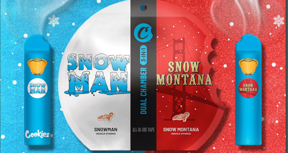 COOKIES - Dual Chamber Vape 3:1 | Snowman / Snow Montana (90.39% THC) | 1g