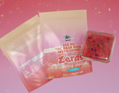 AMNESIA - Mega-Amnesia-Single- Zerds-Strawberry Shortcake-Sativa-200mg THC