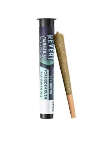 Revert - Forbidden Kush -Indica- 24.6% THC | Sun Grown Flower Pre-Roll - .5g | Revert  -O7 front