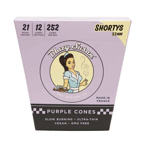 Blazy Susan - Blazy Susan x 53mm Shortys Purple 12 Pack