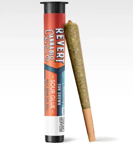 Revert - Sour Glue -Sativa- 29.6% THC | .5g Sun Grown Flower Pre-Roll | Revert   -n6 front