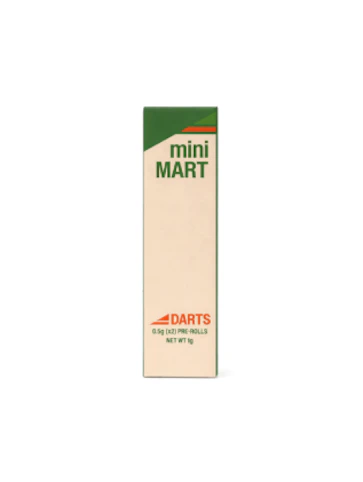 Mini MART - GMO -Indica- 32.10% THC | 2 x 0.5g (1g Pre-Roll Pack) | Mini MART  -K8 BACK
