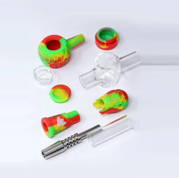 A&A GLOBAL IMPORTS - Glass - Silicone Multi Function Pipe Main Image