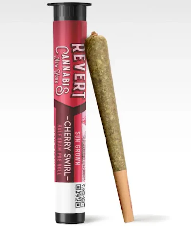 Revert - Cherry Swirl -Hybrid- 25.6% THC | .5g Sun Grown Flower Pre-Roll | Revert  -N4 back