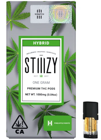 STIIIZY - Pineapple Runtz -Hybrid- 80.59% THC | 1g Premium THC Pods (Vape Cartridge) | 88.73% TAC | Stiiizy    -KK2 BACK