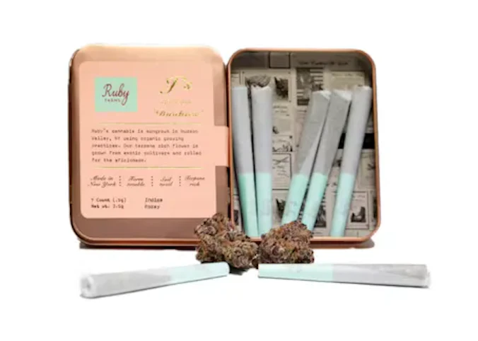 Ruby Farms - Grand Daddy Purple -Indica- 25.5% THC | 7 x 0.5g (3.5g Pre-Roll Pack) | Ruby Farms -AC6 FRONT