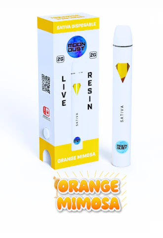 MOON DUST - Orange Mimosa -Sativa- 77.51 THC | 2g Live Resin (Disposable Vape) | Moon Dust  -SSS1 Middle