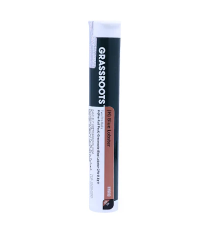Grassroots - Blue Lobster -Hybrid- 25.46% THC | 2 x 0.4g (0.8g Pre-Roll Pack) | Grassroots  -bb4 back