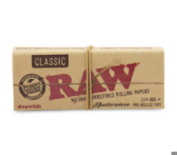 Raw - Classic Masterpiece Box (1 1/4 Rolling Paper + Tips)