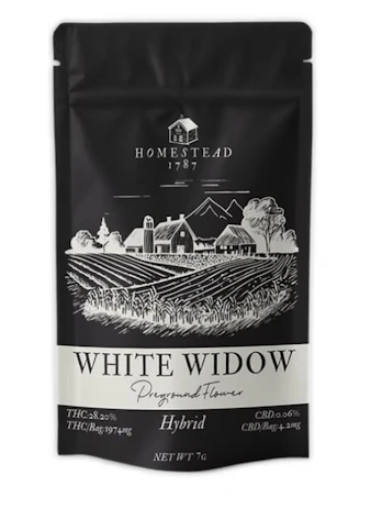 Homestead 1787 - White Widow - Hybrid - 28.20% THC | 7G Pre- Ground Flower | Homestead 1787 - 05 FRONT