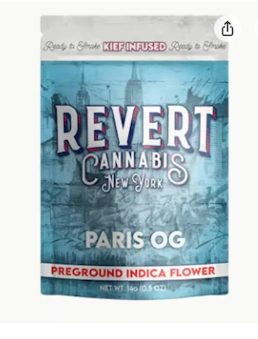 Revert - Paris OG -Indica- 24.6% THC | 14g (Flower) Kief Infused Pre-Ground | Revert   -m3 front
