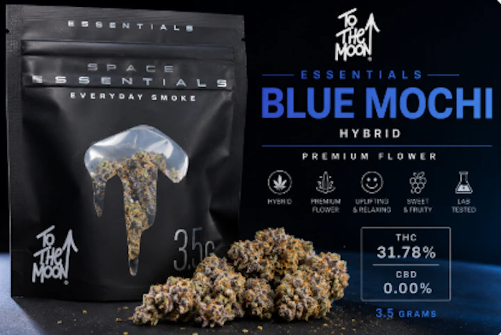 To The Moon - Blue Mochi -Hybrid- 31.78% THC | 3.5g (Flower) | To The Moon  -  dd2 middle