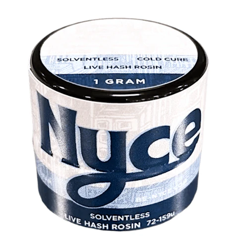NYCE - Strawberries & Cream -Hybrid- 73.24% THC | 1g Cold Cure Live Hash (Rosin Concentrate) | Nyce -BF2