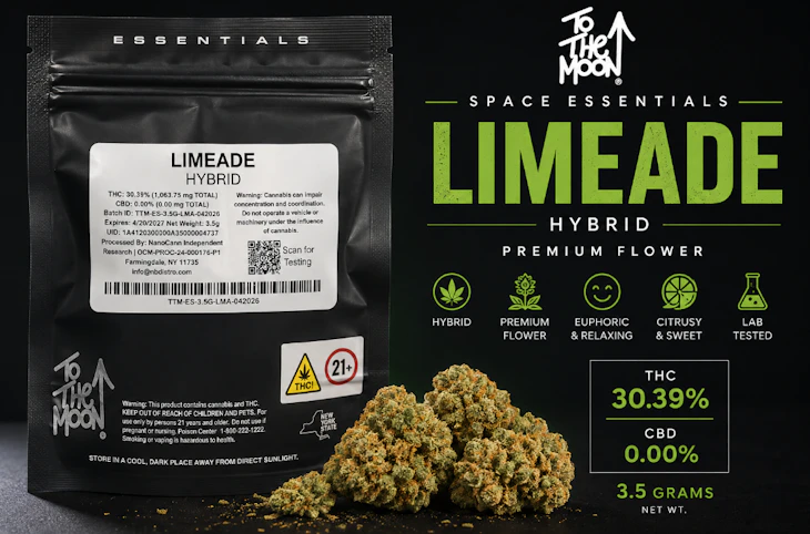 To The Moon - Limeade -Hybrid- 30.39% THC | 3.5g (Flower) | To The Moon - R3 BACK