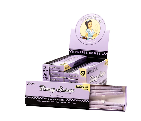 Blazy Susan - Blazy Susan x 53mm Shortys purple cones 20 Pack (Ultra Thin)