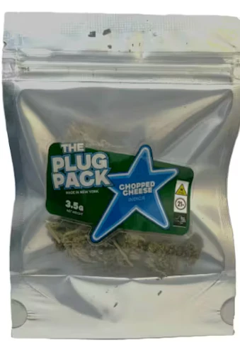 The Plug Pack - Chopped Cheese - Indica - 25.08% THC | 3.5g (Flower)| The Plug Pack  -BB2 Front
