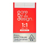 Care By Design - High THC - Full Spectrum - 1:1 - Vape Carts - 1.0g