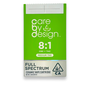 CARE BY DESIGN - Care By Design - Medium THC - Full Spectrum - 8:1 - Vape Cart - 1.0g