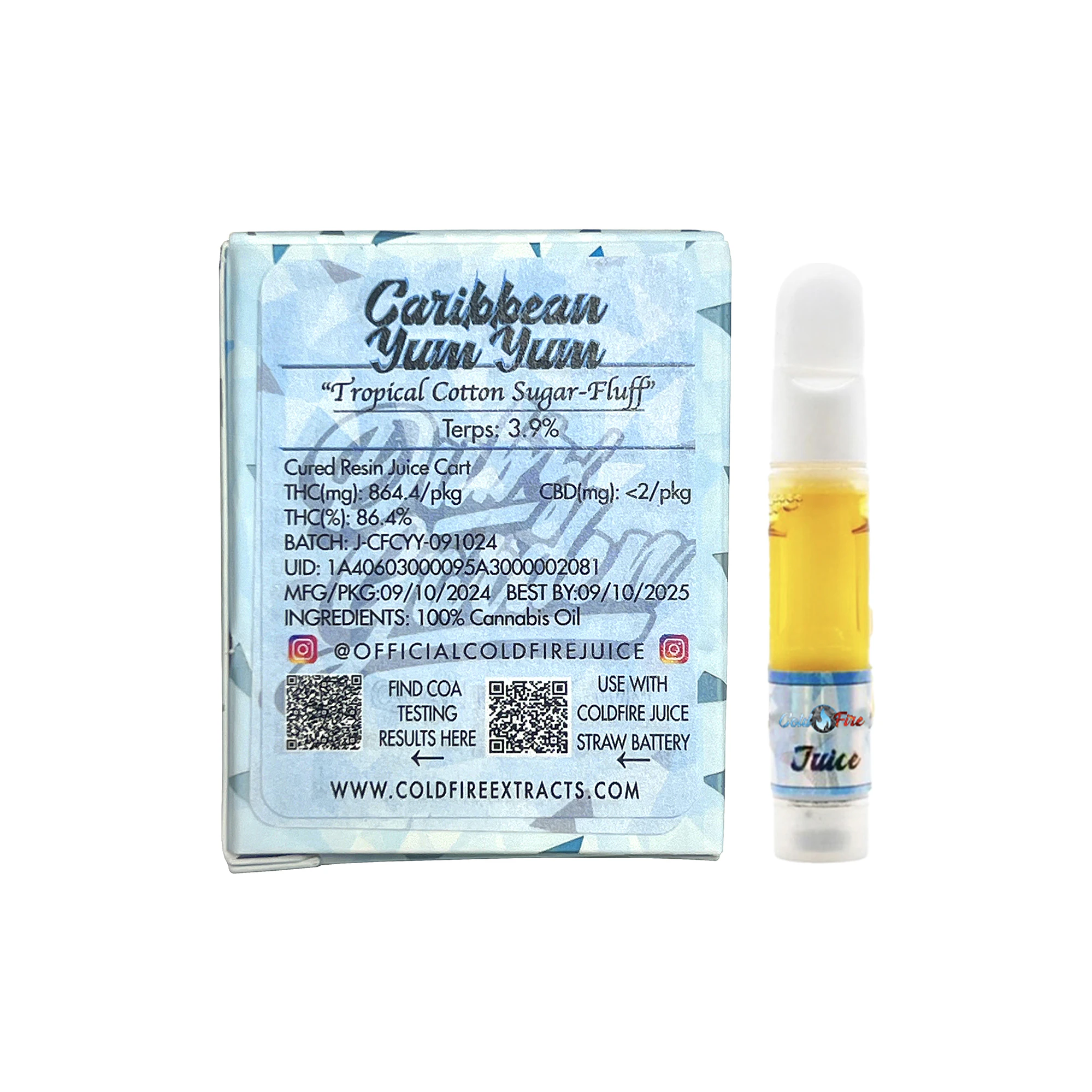 COLDFIRE Extracts - Coldfire Caribbean Yum Yum Juice Vape Cart 1.0g Main Image