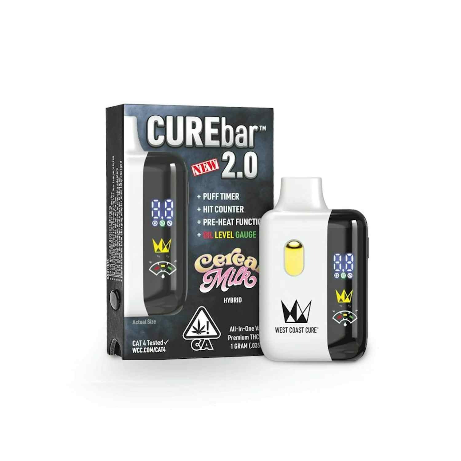 West Coast Cure Cereal Milk CUREbar 2.0 All-In-One Vape 1.0g