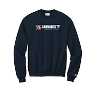 Navy Cannabicity Crewneck - M | Cannabicity Apparel