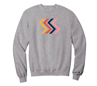 Cannabicity - Grey ZigZag Crewneck - L | Cannabicity Apparel
