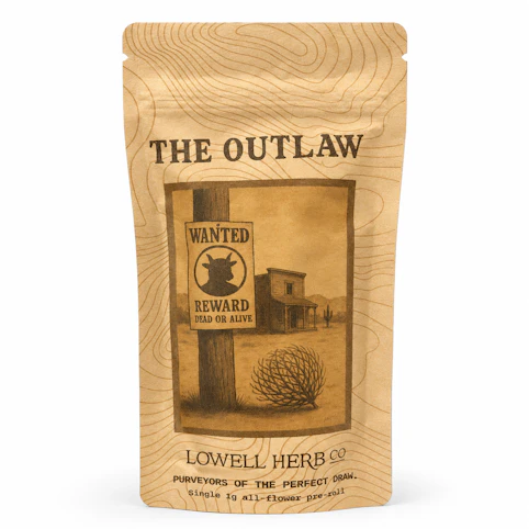 Lowell Smokes - Trail Blazer -Sativa- 33.1% THC | 1g Outlaw (Pre-Roll) | Lowell Smokes -T9 FRONT