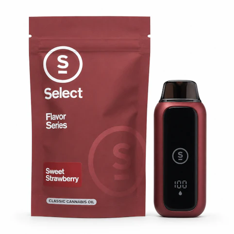 Select - Sweet Strawberry -Indica- 86.96% THC | 1g Flavor Series BRIQ 2 (All-In-One Vape) | Select -ttt9 front