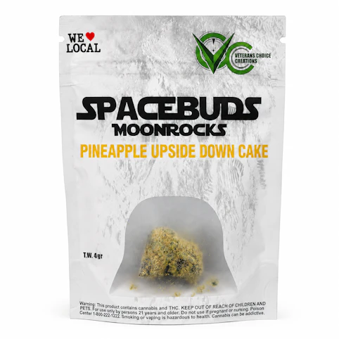 SPACEBUDS - Pineapple Upside Down Cake – Hybrid – 62.04% THC | 4g Moonrocks (Infused Flower) | Space Buds     -b4 middle 2