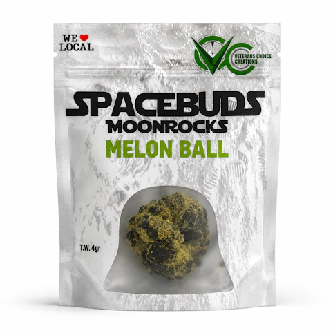 SPACEBUDS - Melon Ball – Hybrid – 58.46% THC | 4g Moonrocks Bubble Hash/Hash Rosin Infused (Flower) | Space Buds     -b4 middle 1