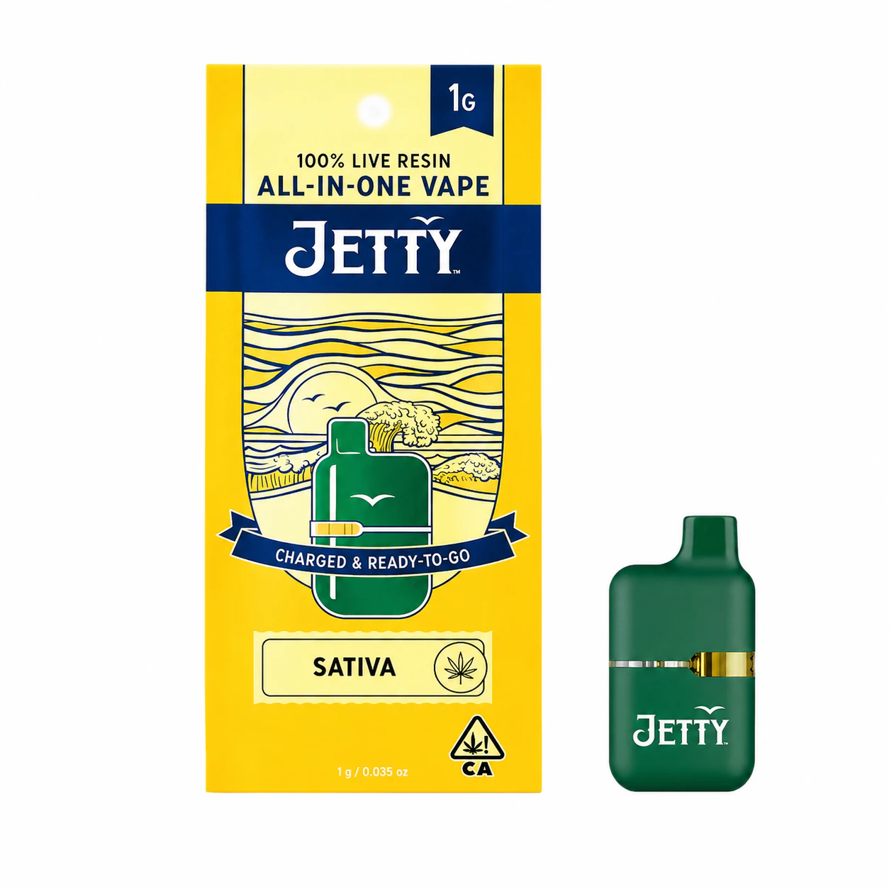 Jetty - Super Lemon Haze | Live Resin All-In-One Mini Tank | 1g Main Image