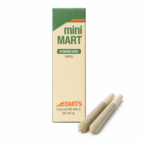 Mini Mart - Afghani Kush – Indica – 29.14% THC | 0.5g x 2 (1g Pre-Roll Pack) | Mini Mart- 07 BACK