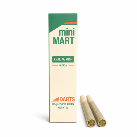 Mini Mart - Khalifa Kush – Indica – 29.86% THC | 0.5g x 2 (1g Pre-Roll Pack) | Mini Mart -N7 BACK