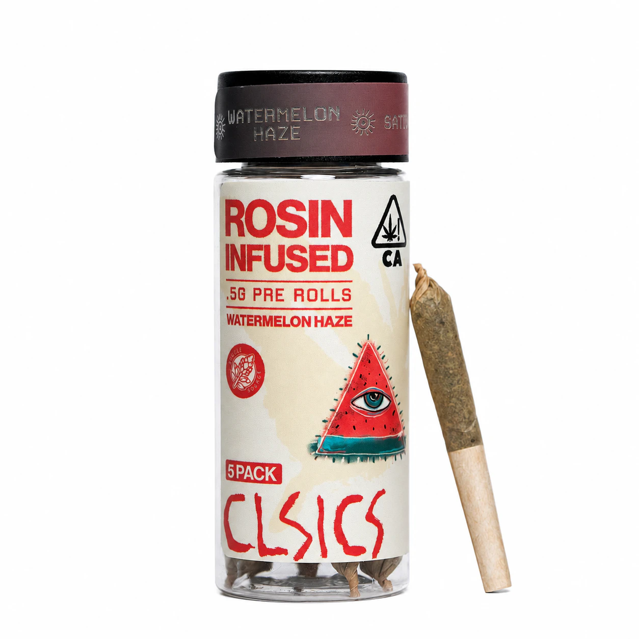 CLSICS - Watermelon Haze | Rosin Infused 5-Pack Pre-Rolls | 2.5g Main Image