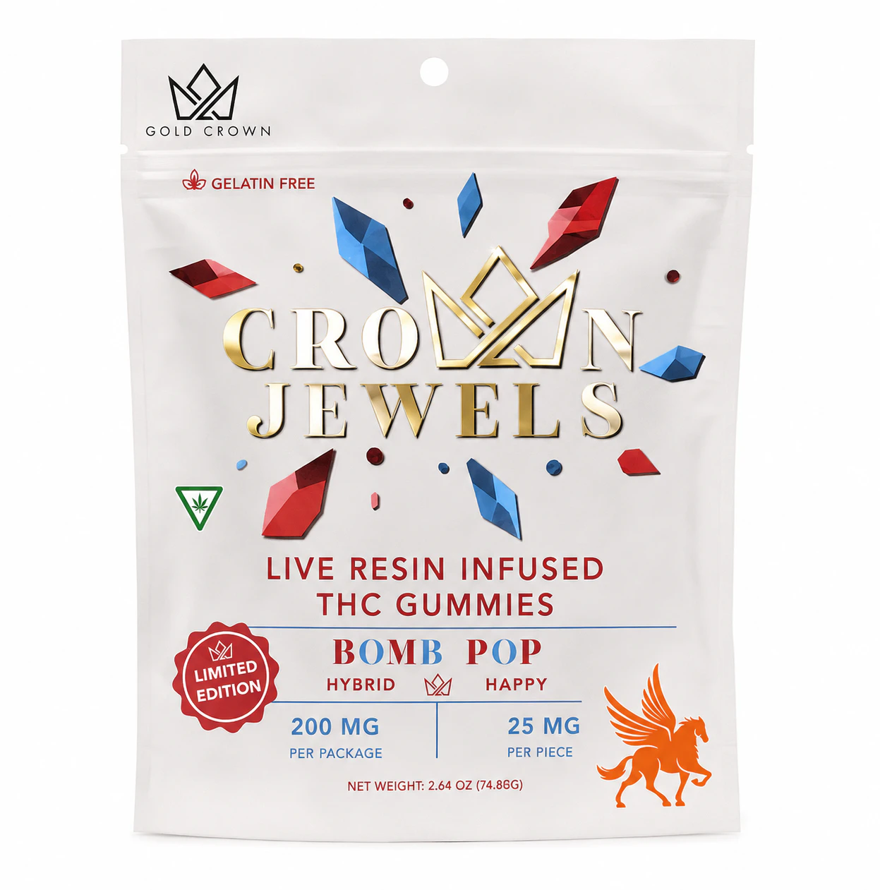 Gold Crown - GOLD CROWN | 200MG JEWELS | BOMB POP Main Image