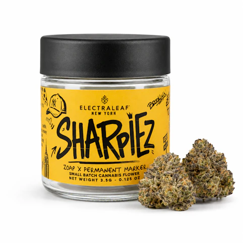 ElectraLeaf - Sharpiez – Indica Hybrid – 32.69% THC | 3.5g Premium Cannabis (Flower) | Electraleaf  -AC0 BACK