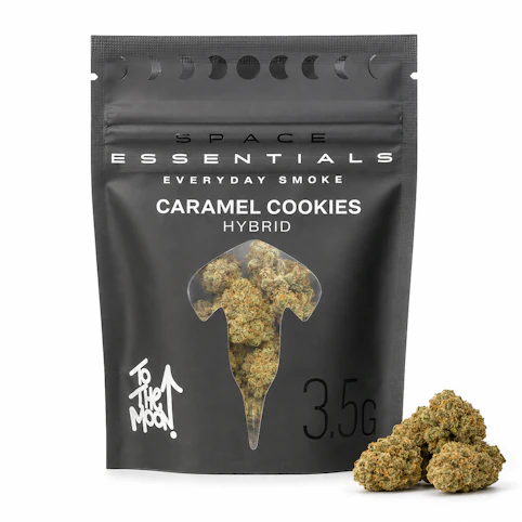 To The Moon - Caramel Cookies – Hybrid – 32.33% THC | 3.5g Space Essentials Flower | To The Moon  -cc1