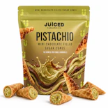 Pistachio – Hybrid | 100mg THC – 10 Mini Chocolate-Filled Sugar Cones (Edible Treat) | Juiced Cannabis  -D1 BACK