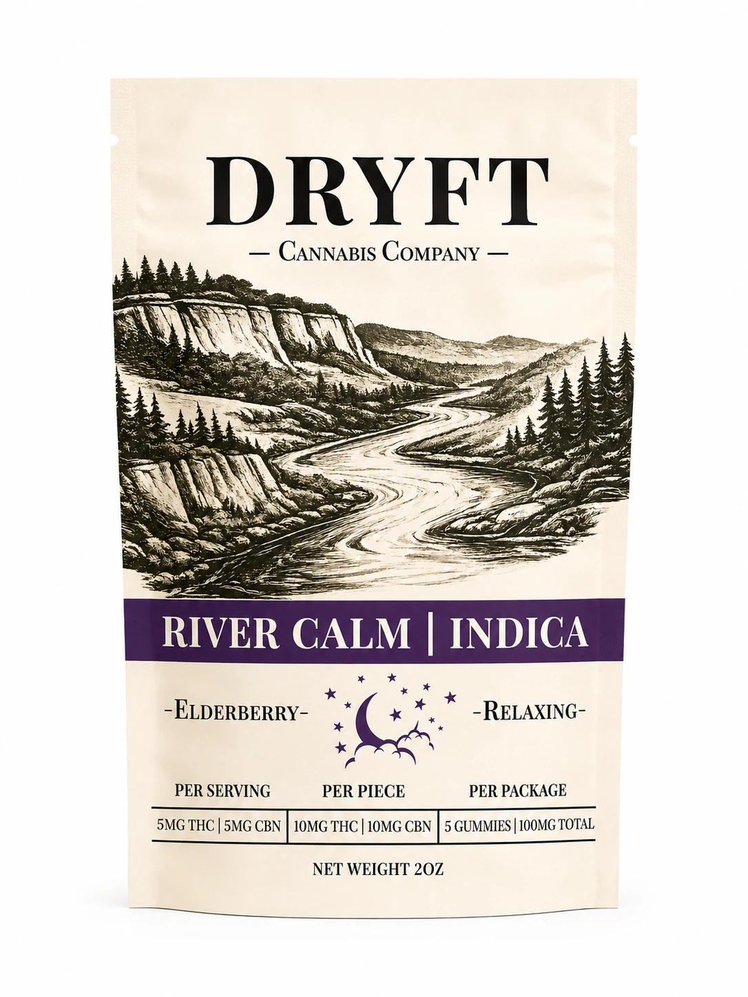 Dryft Cannabis Company - Dryft Cannabis River Calm Gummies 1:1 THC/CBN (Indica) Main Image