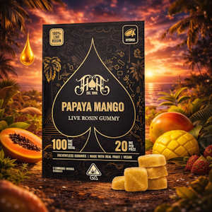 HEAVY HITTERS - Heavy Hitters Live Rosin Gummies - Papaya Mango 100mg