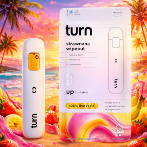 TURN - TURN Disposable 1g - Live Resin - Strawnana Wipeout 89%