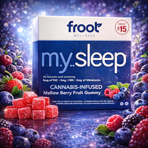 FROOT - 100mg THC X 40mg CBN Froot Gummy - MYSleep THC + CBN + Melatonin