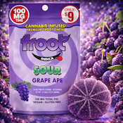 Froot Gummy Singles - Sour Grape Ape -100mg