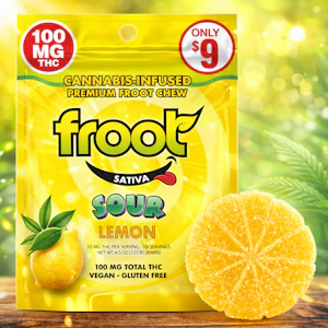FROOT - Froot Gummy Singles - Sour Lemon 100mg