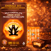 Emerald Sky - Milk Chocolate Peanut Butter Cups - Sativa (10pk) - 100mg