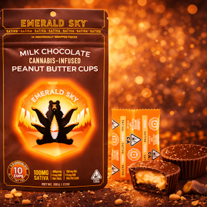 Emerald Sky - Emerald Sky - Milk Chocolate Peanut Butter Cups - Sativa (10pk) - 100mg